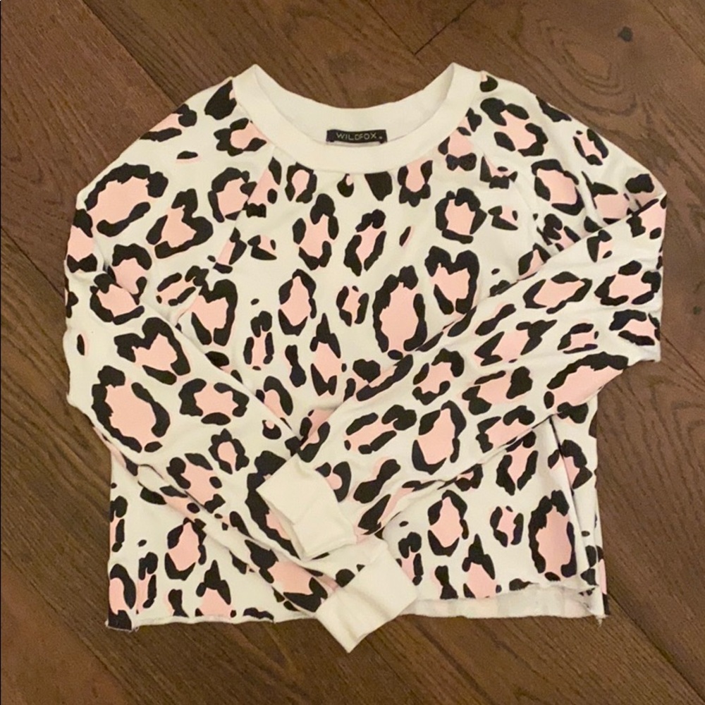 Wild fox cropped sweatshirt